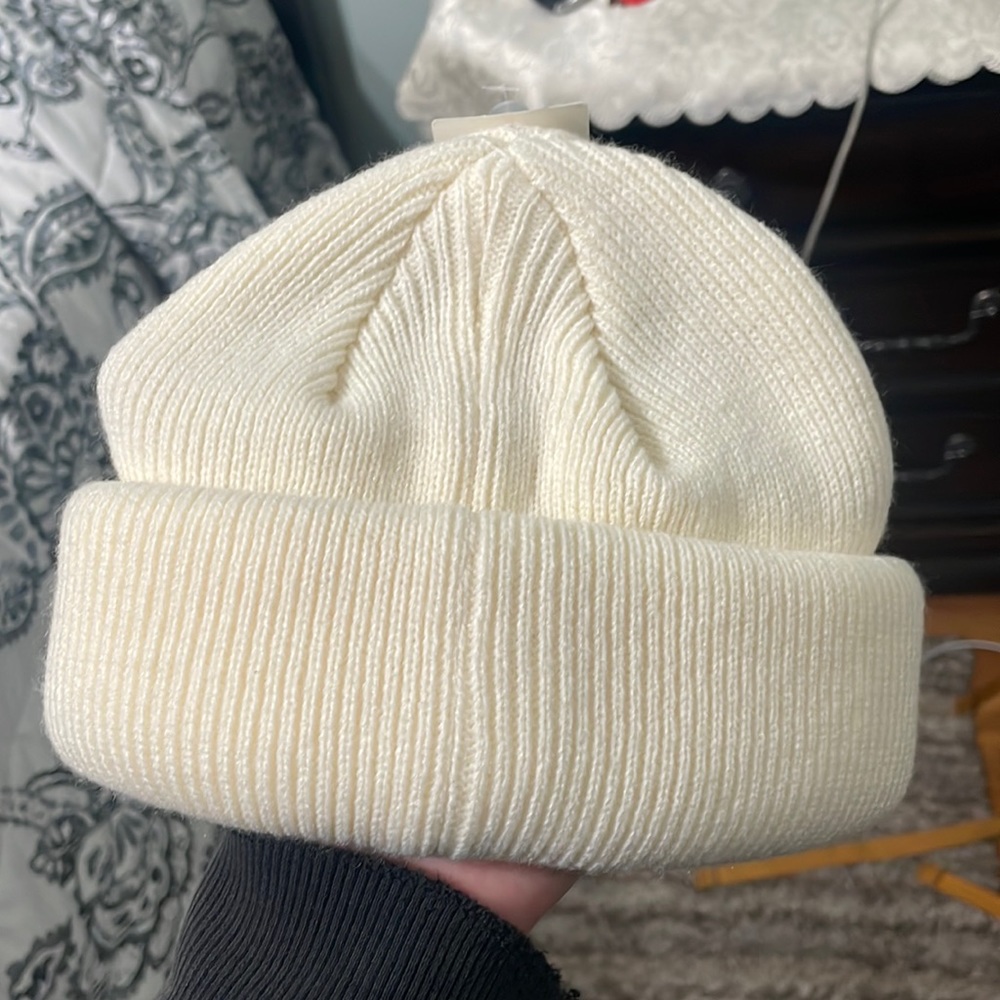 urban outfitter’s white micro beanie